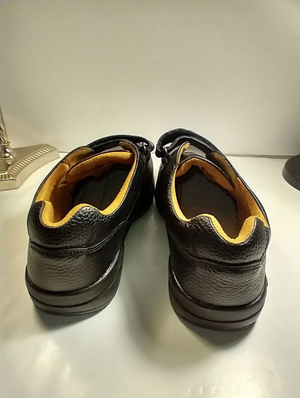 Dr Comfort William X Black Leather Slip On Orthopedic Shoes Men's sz 13XW.